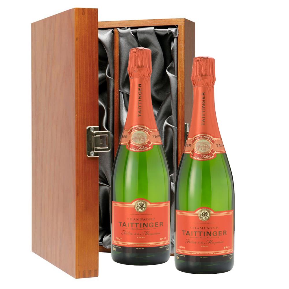 Taittinger Les Folies de la Marquetterie Champagne 75cl Twin Luxury Gift Boxed (2x75cl)